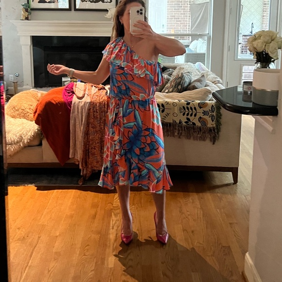 Parker Floral One-Shoulder Dress - perfect for the races. - Picture 3 of 6